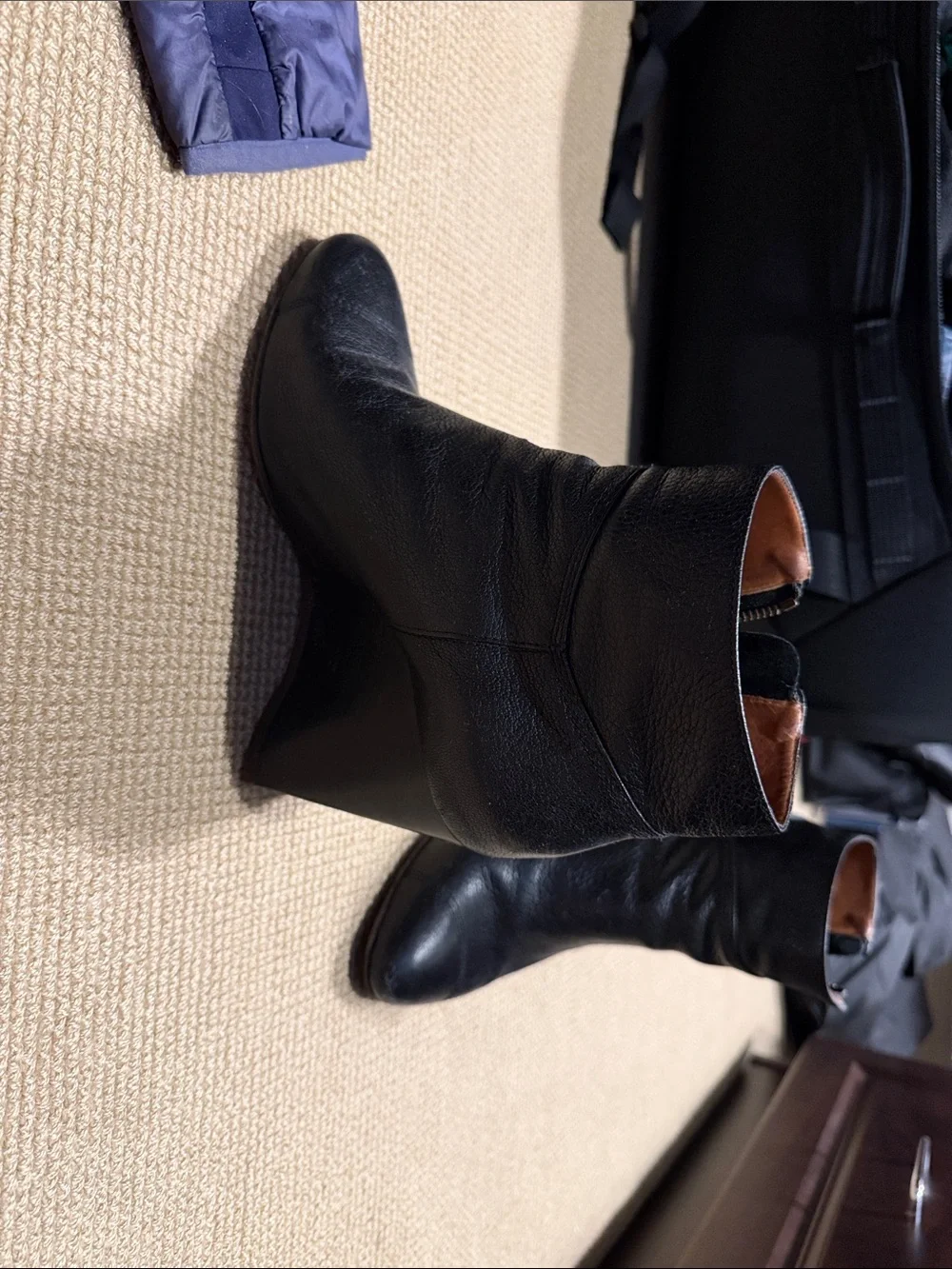 Lanvin Black Leather Pointed Ankle Booties